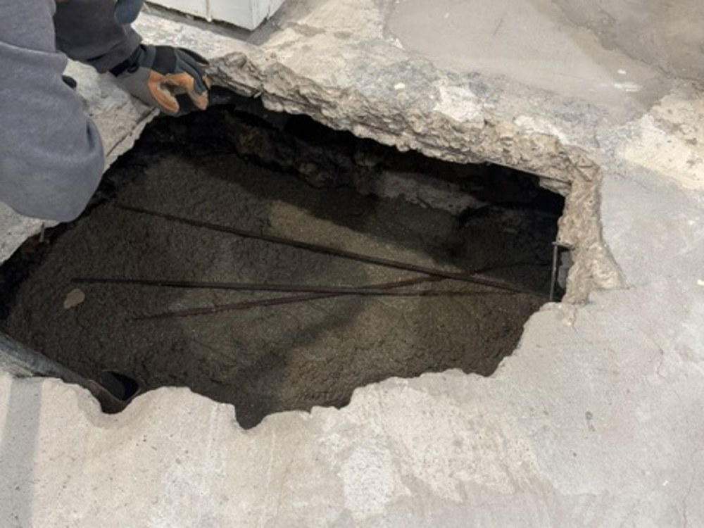 Further excavation and rebar tie-in